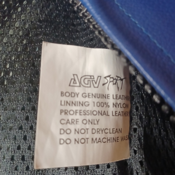 AVG Leather Motercyvle Jacket sz 44 - Picture 7 of 11